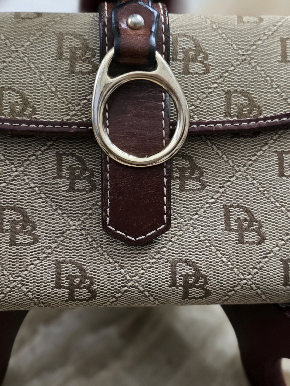 Designer-Style Women’s Brown Monogram Canvas Shoulder Bag